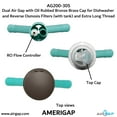 thumbnail image 5 of Dual Air Gap with Oil Rubbed Bronze Brass Cap for Dishwasher and Reverse Osmosis Filters (with tank) and Extra Long Thread (AG200-305, AG200-X05, AMERIGAP), 5 of 9