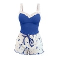 thumbnail image 2 of Jamicy Camisole Pajamas for Women Cami Crop Top with Short Lounge Two-Piece Set Home Wear Cute Pajama Sets for Women, 2 of 9