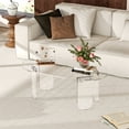 thumbnail image 4 of Wisfor Premium Clear Acrylic Coffee Table Sofa End Side Table Living Room Storage Decorative, Transparent, 37.40x19.69x13.78 inch, 4 of 12