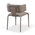 thumbnail image 4 of Benjara Cid Dell 21" Dining Chair- Gray Faux Leather- Wingback- Metal Frame, 4 of 6