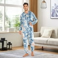 thumbnail image 6 of FORMRS Onesies Pajama for Adults Unisex Hoodie Winter Jumpsuit One Piece Sleepwear, Sizes S-2XL, Floral Easter Rabbits, 6 of 7