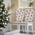 thumbnail image 2 of Christmas Cardinal Bird Chair Back Covers Set of 6, Red Bird Pine Leaves Farmhouse Stretch Dining Chair Back Slipcovers Removable Seat Cover for Kitchen Restaurant Hotel Cafe, 2 of 9