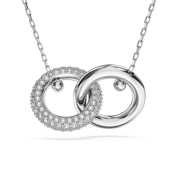 Collar con colgante Swarovski Dextera con forma de lazo entrelazado, transparente