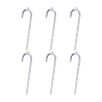 Christmas Candy Cane Ornaments, Classic Transparent Acrylic Hanging Decor for Xmas Tree, Holiday Party Supplies, Winter Birthday Festivities, Indoor Outdoor Wall Door DIY Craft Decorations