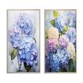 thumbnail image 2 of Designart "Blue violet Hydrangea Eternal Blooms II" Hydrangea Framed Wall Art Set Of 2 - Blue Floral Framed Canvas Set For Living Room Decor, 2 of 6