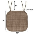 thumbnail image 3 of Aria Memory Foam Non-Slip Chair Cushion Pad with Ties 4 Pack - Multi Dark Brown, 3 of 6