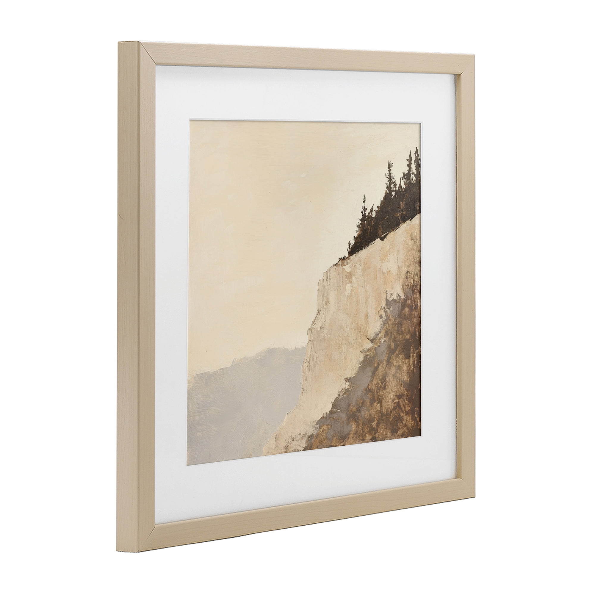 Stupell Industries Serene Cliffside Vista Birch Framed Print Under Glass, design by Petal Prints Design