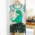thumbnail image 2 of TOWED22 Toddler Baby Boy Summer Smocked Outfits Short Sleeve Chicken Embroidery T-shirt Plaid Shorts 2Pcs Infant Farm Clothes AG,5-6 Y, 2 of 4