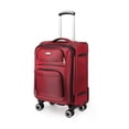 thumbnail image 2 of 20" Softside Carry-On Luggage Lightweight Expandable Suitcase with Spinner Wheels & Front Pocket,Red - WD1622, 2 of 11