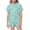 Mint Green, variant on Luvoko Tween Pajamas 2 Piece Sets Pajamas For Kids Children Graphic Print Short Sleeve Button Shirt Shorts Pajama Set Top Teen Girl Mint Short Baby Girl Just Arrived Baby Boys Christmas Sleepers Baby