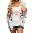 thumbnail image 2 of sweethay Mujeres Imprimir frente abierto Mangas 3/4 Ropa de playa Cubrir Prendas para la parte del cuerpo TYPE6 3XL, 2 of 4