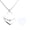 Silver, variant on Stainless Steel Engravable Heart Envelope Locket Heart Envelope Necklace Heart Pendant Necklace Woman Party Jewelry Gift