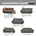 thumbnail image 6 of Easy-Going Recliner Sofa Cover, Reversible Couch Cover for 3 Seat Recliner, Split Sofa Cover for Each Seat, Furniture Protector with Elastic Straps for Kids, Dogs, Pets(3 Seater, Gray/Light Gray), 6 of 6