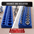 thumbnail image 6 of PD Magnetic Tool Organizer Holder, 30 Sockets (3/8" (Metric), Blue), 6 of 9