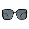 thumbnail image 2 of Luxurious Womens Thin Plastic Rectangle Diva Sunglasses All Black, 2 of 4