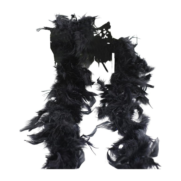 menolana Feathers Costume Accessory Decoration Dress Up Feather Scarf for Dancing Parties Black, Women's, Size: One Size