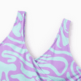 thumbnail image 4 of PatPat Family Matching Trendy Purple & Blue Wave Print Swim Trunks or Midriff Cutout One-Piece Swimsuit, 4 of 7
