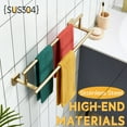 thumbnail image 3 of KOKOSIRI 24-Inch Towel Bars Double Bath Towel Rails Bathroom Holder Racks for Cabinet Kitchen Brushed Gold Stainless Steel B5009BG-L24, 3 of 7
