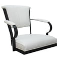 thumbnail image 3 of Miami Swivel Caster Chair Reading Base - White Vinyl - Black Metal, 3 of 3