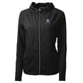 thumbnail image 2 of Women's Cutter & Buck Black Northwestern Wildcats Adapt Eco Knit Hybrid Recycled Full-Zip Hoodie, 2 of 3