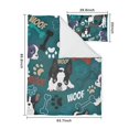 thumbnail image 5 of Boston Terrier with Bones and Paws Duvet Cover and Pillowcase Set for Single Bedding, Bedroom Accessories for Kids Teens, 5 of 5