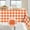 Orange and White, variant on Gingham Checkered Rectangle Tablecloth - Waterproof Buffalo Plaid Table Cloth Stain Resistant Washable Table Cover for Picnic/Camping/Outdoor - Hunter Green, 60 x 120 Inch