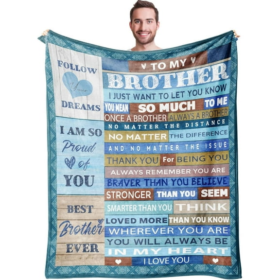 LHSHID Gifts for Brother Blanket Brother Gifts from Sister Blanket Brother Gifts Big Brother Gift Christmas Graduation Gifts/Brother Birthday Gift for Brother 30"x40"