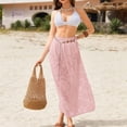 thumbnail image 6 of Siminsem Women's Long Chiffon Sarong Swimsuit Coverup Under $10 Floral Tie Side Wrap Skirt for Beach Bathing Suit Pareo with Self-Tie Belt, 6 of 7