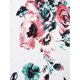 thumbnail image 4 of Tallas grandes O Ring Button Button Flower Print T Shirt Rosegal Mangas largas de talla grande, 4 of 5