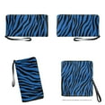 thumbnail image 4 of ZUXONGSY Blue Zebra Stripe Print Handbag with Matching Wallet for Ladies Girls Fashion Top Handle Satchel Shoulder Bag with PU Cash Wallet Top Handles Work Bag Tote Bag for Hiking Travel, 4 of 5