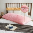 XeGe Velvet Shaggy Faux Fur Body Pillow Cover, 20x54, Zipper Closure