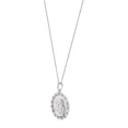 thumbnail image 2 of Women's Finecraft Angel Pendant Necklace with Lab-Created Sapphires and Cubic Zirconia in Sterling Silver, 18", 2 of 4