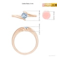 thumbnail image 5 of Angara Natural 0.4 Ct. Aquamarine Solitaire Ring in 14K Rose Gold for Women (Ring Size: 3), 5 of 9