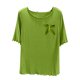 thumbnail image 2 of asjyhkr Womens Base Latering Tops T Shirts Crew Neck Lightweight Modal Stretch Comfy Short Sleeve Blouses, 2 of 3