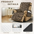 thumbnail image 3 of TSOVTHRID Brown Leopard Print Recliner Chair Cover Non-Slip, Durable Recliner Cover for Recliner Chair, Comfy Recliner Sofa Slipcover with Pockets, Furniture Protector for Pets, 3 of 7