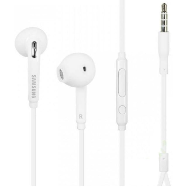 Auriculares con cable Samsung para conector de 3,5 mm, color blanco