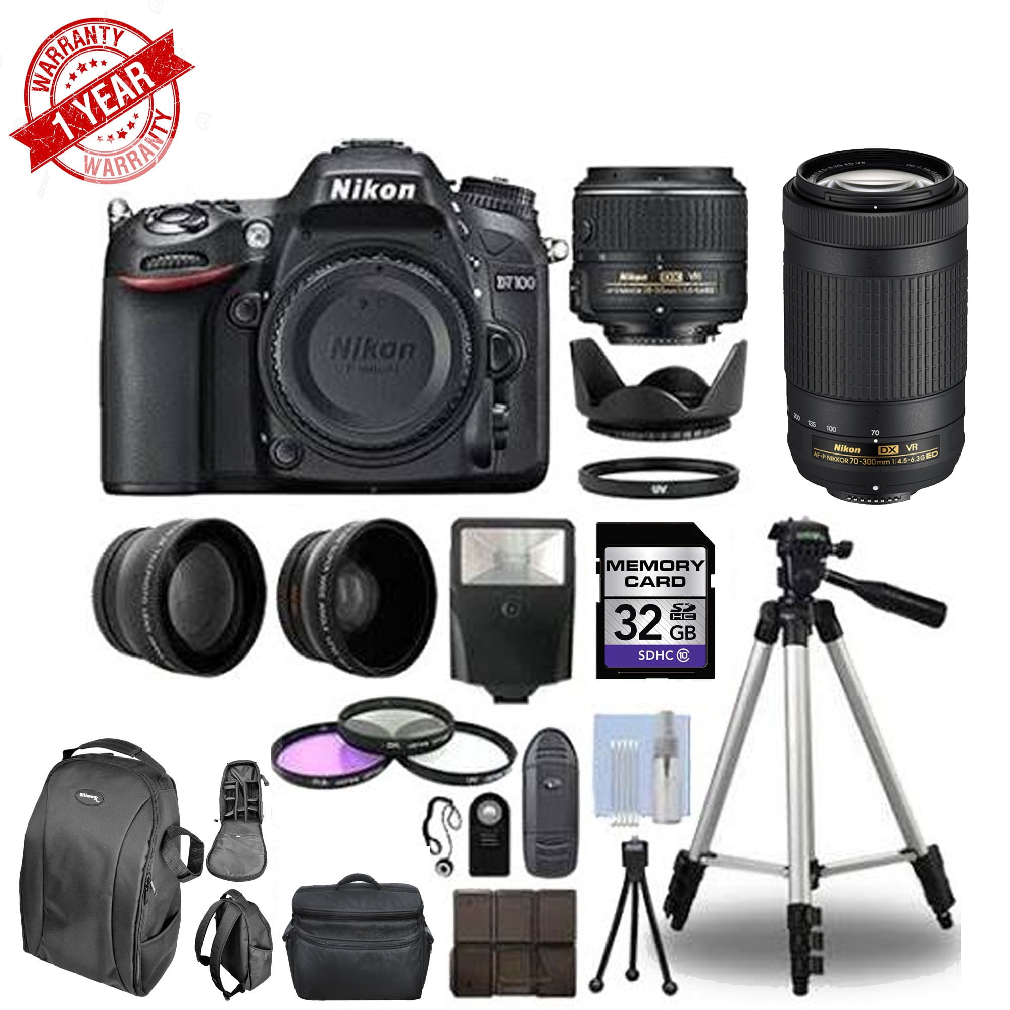 18-55mm 70-300mm Lenses Nikon D5600 DSLR Camera Bundle With 18
