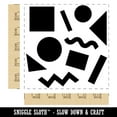 thumbnail image 2 of 80s 90s Shapes Circle Square Squiggle Geometric Pattern Square Rubber Stamp Stamping Scrapbooking Crafting - Large 2.75in, 2 of 7