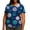 17Multicolor, variant on Hueook Plus Size Christmas T Shirts for Women Short Sleeve Graphic Tee Xmas Blue Snowflake Blue Holiday Top Multicolor M