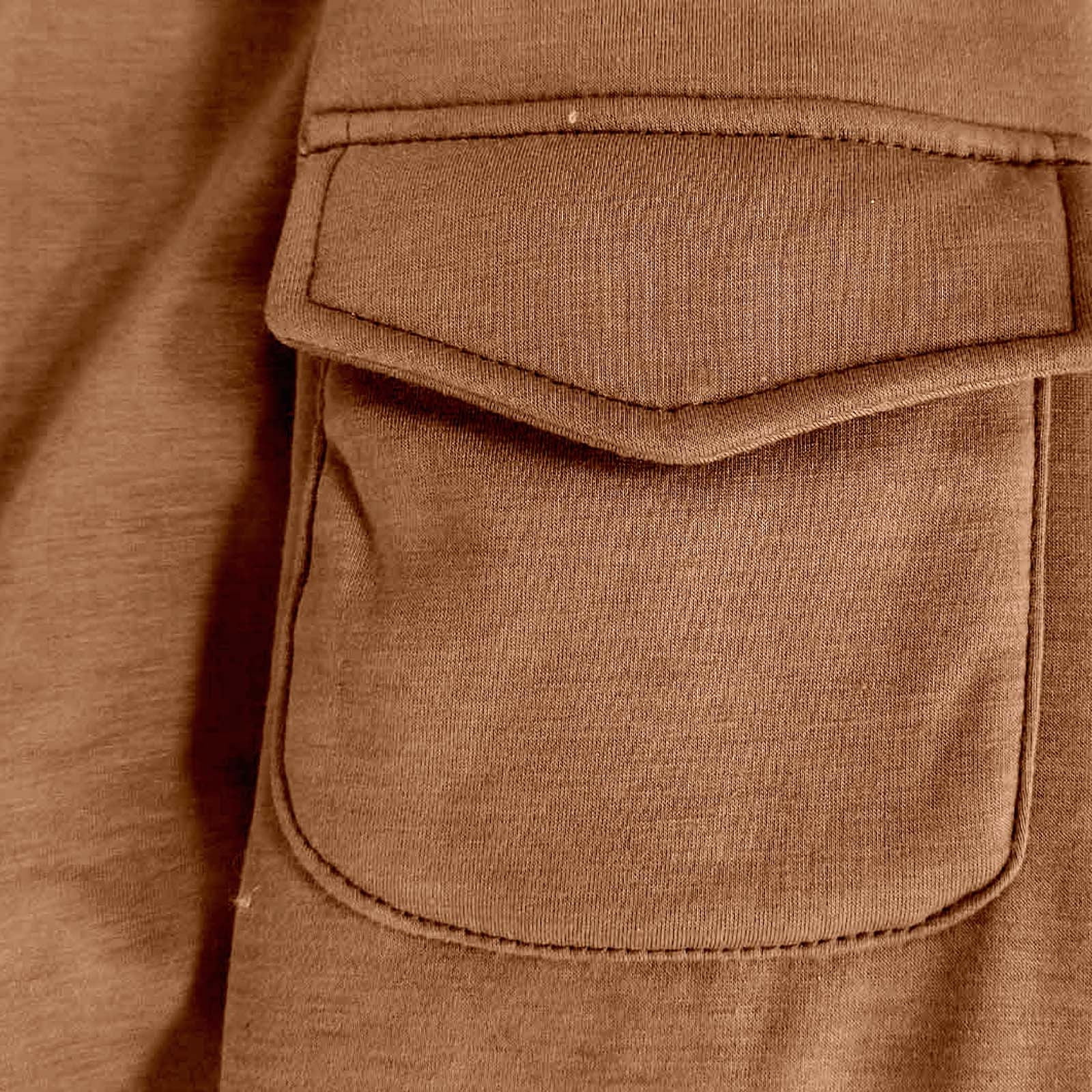 BiZtdJrK Mens Sherpa Lined Hoodie Jackets Winter Thermal Full Zip Hooded Sweatshirt with Pockets, Brown, XXL