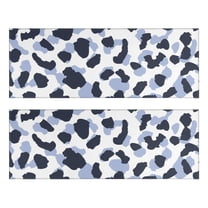 Kitchen Rugs Sets Of 2,Blue and Dark Blue Leopard Pattern Anti Fatigue Kitchen Mat Rugs Non Slip Washable,Decorative Kitchen Floor Mats for Kitchen,Sink,Laundry,17"X47"