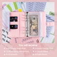 thumbnail image 6 of Money Saving Binder for Cash Budgeting, PU Leather Budget Planner with Zippered Envelopes and Expense Sheets, Personal Finance Organizer System in Macaron Green, 6 of 6