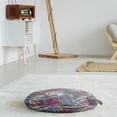 thumbnail image 3 of Modern Round Floor Cushion with Handle, Sketch Artist Scraps of Geometric Triangles Stars Retro Creative Graphic Print, Decorative Pillow for Living Room & Dorms, 18" Round, Multicolor, by Ambesonne, 3 of 4