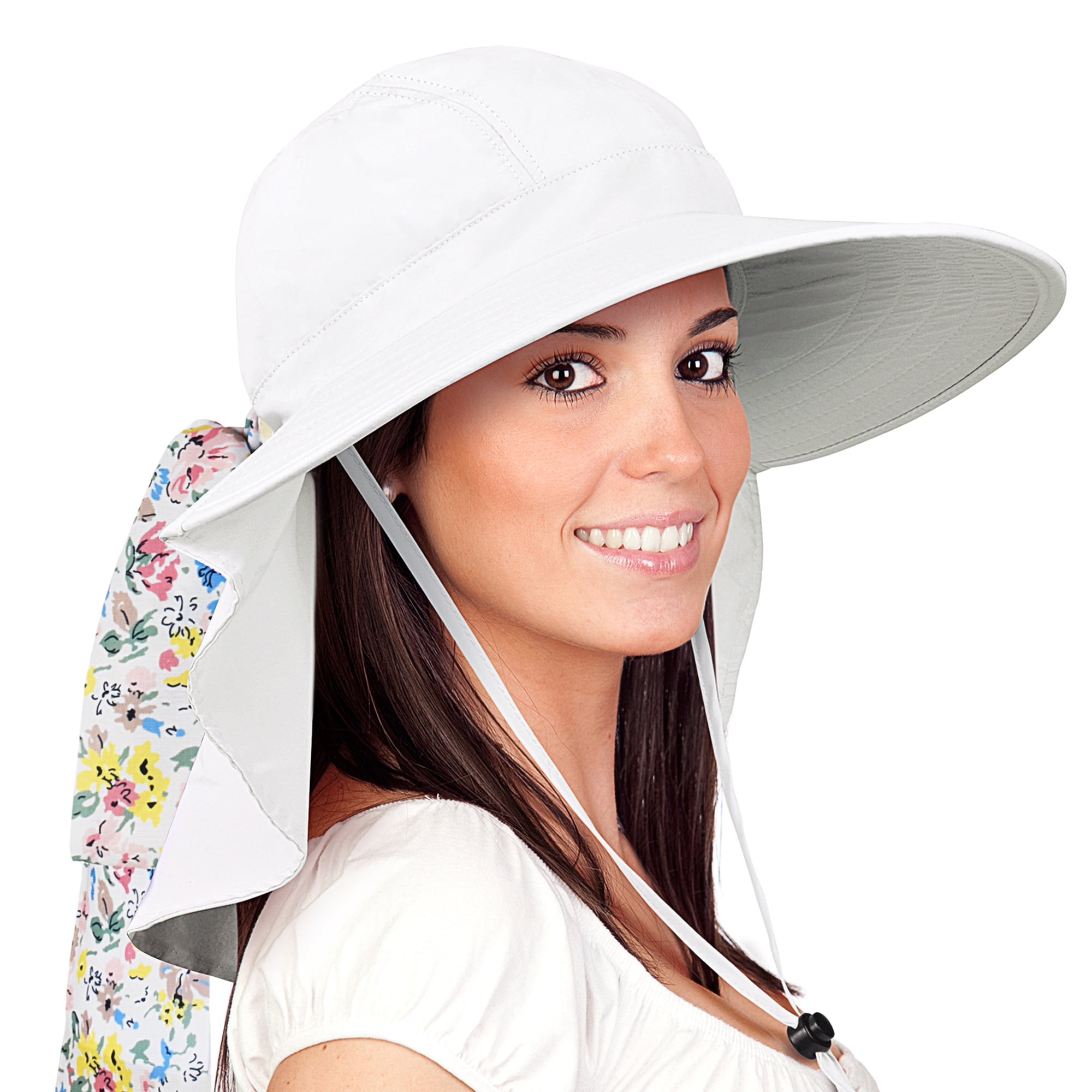 Foldable Sun Cap Fishing Hats UPF 50 Protection Caps with Face Mask Neck Flap 