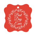 thumbnail image 1 of Darling Souvenir Meilleur Jour Personnalisé Fête de Mariage Couronne de Feuilles Tags Suspendue Tags-Rouge-50 Tags, 1 of 1