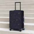 thumbnail image 2 of Lsque Copper-Gold Gloss Outline Peony Printed Luggage Cover, Travel Luggage Protector,Scratch and Dirt Resistant, Fits 18-32 Inch Luggage - X-Large, 2 of 9