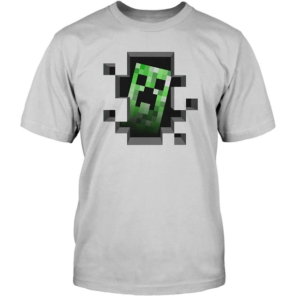 JINX Minecraft Creeper Inside Mens Basic Tee Shirt 