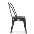 thumbnail image 3 of Plata Décor Import Inc Chaise sans accoudoirs Tolix noire pour salles à manger, cuisines, cafés, restaurants, terrasses et espaces événementiels, 3 of 3