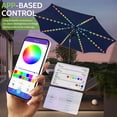 thumbnail image 3 of Scafild | 7.5ft Outdoor Patio Umbrella with Solar Lights, Outdoor Market Umbrella with Colorful LED Lights and Tilt and Crank - Navy, 3 of 10
