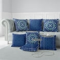thumbnail image 5 of Vine Visions Indoor/Outdoor Pillow with Removable Cover in Blue 20x20, 5 of 6